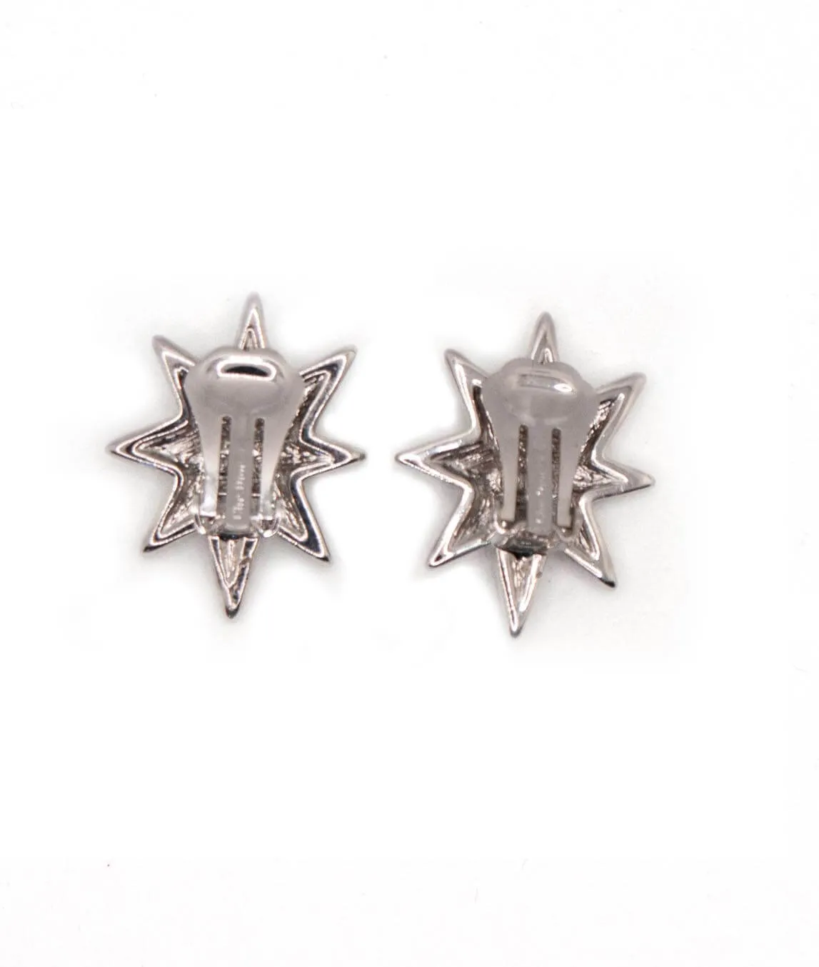 Christian Dior silver earrings clip