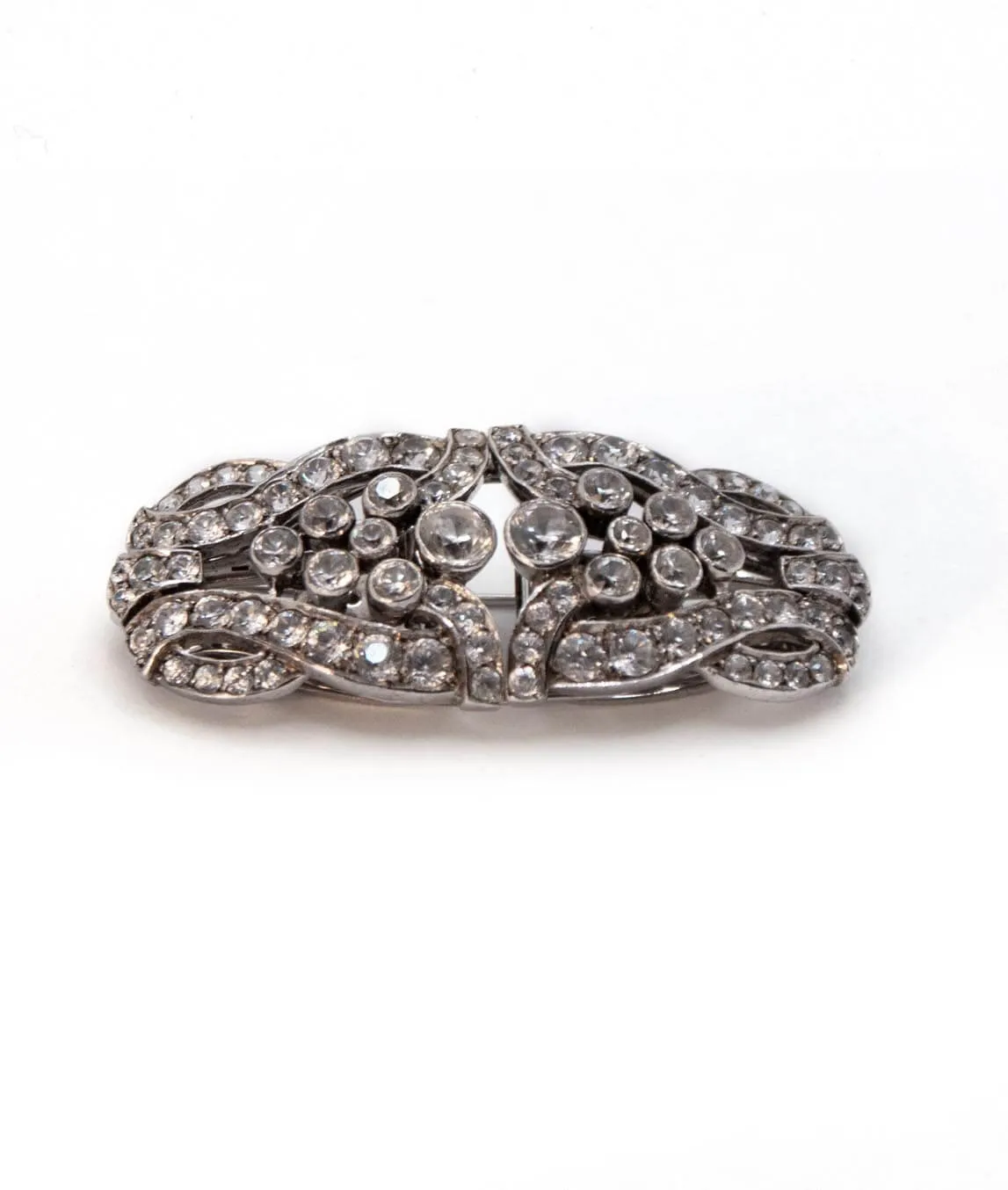 Ciro sterling silver duette dress clips