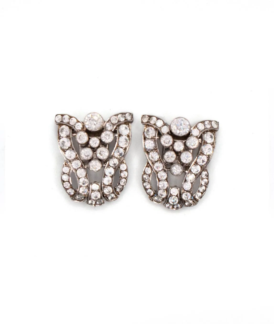 Ciro sterling silver duette dress clips