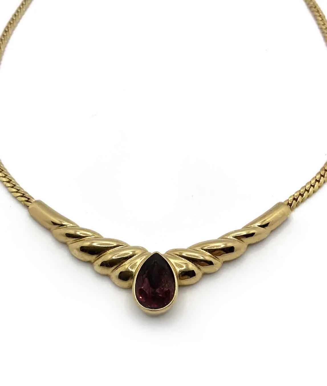 Purple and gold vintage Christian Dior choker necklace