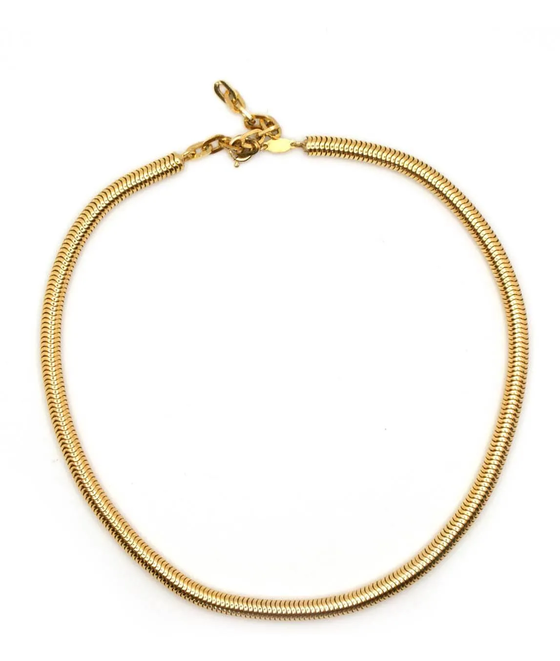 Round gold plated snake chain by Grossé 1973