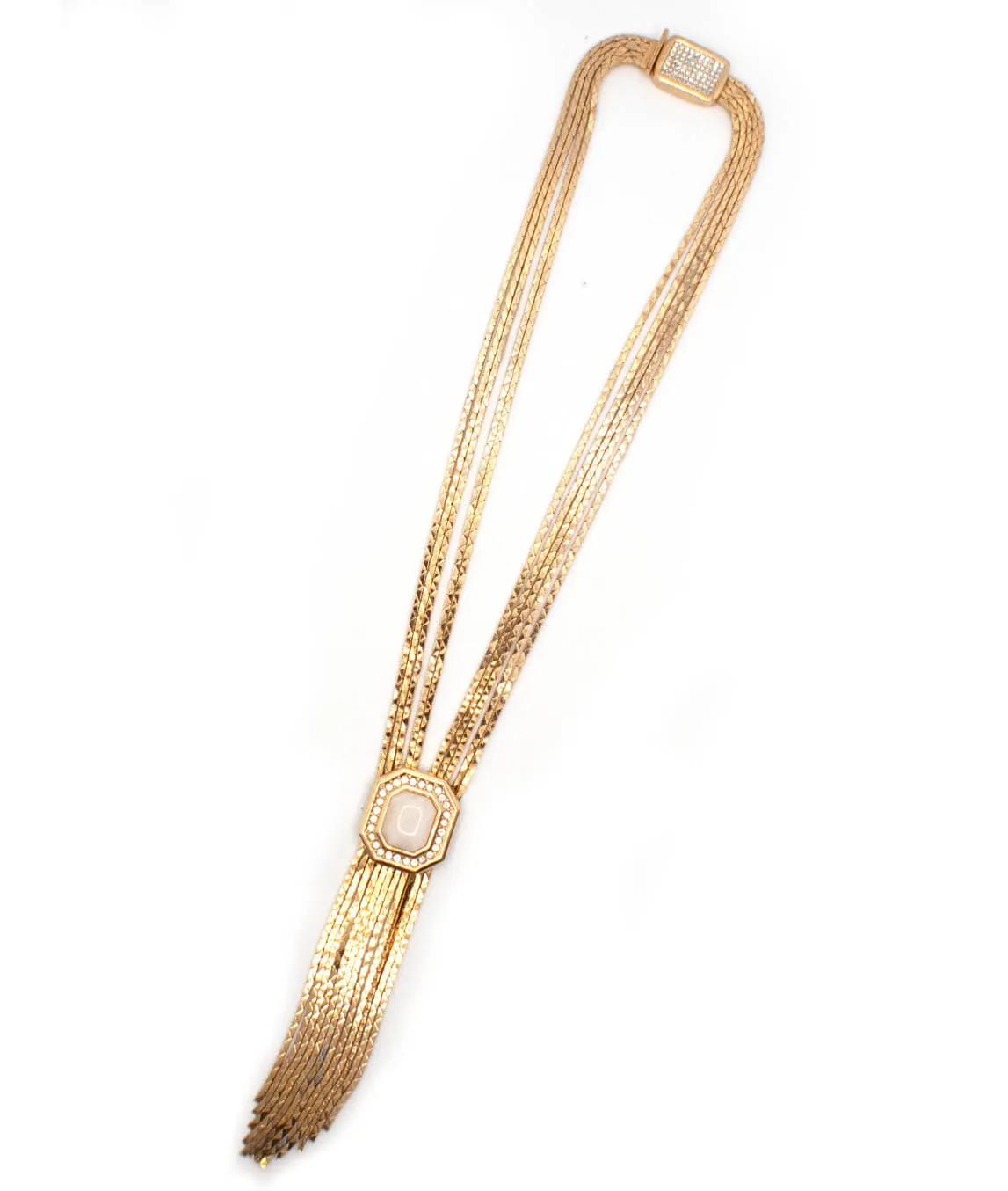 Vintage Christian Dior multi-chain tassel necklace