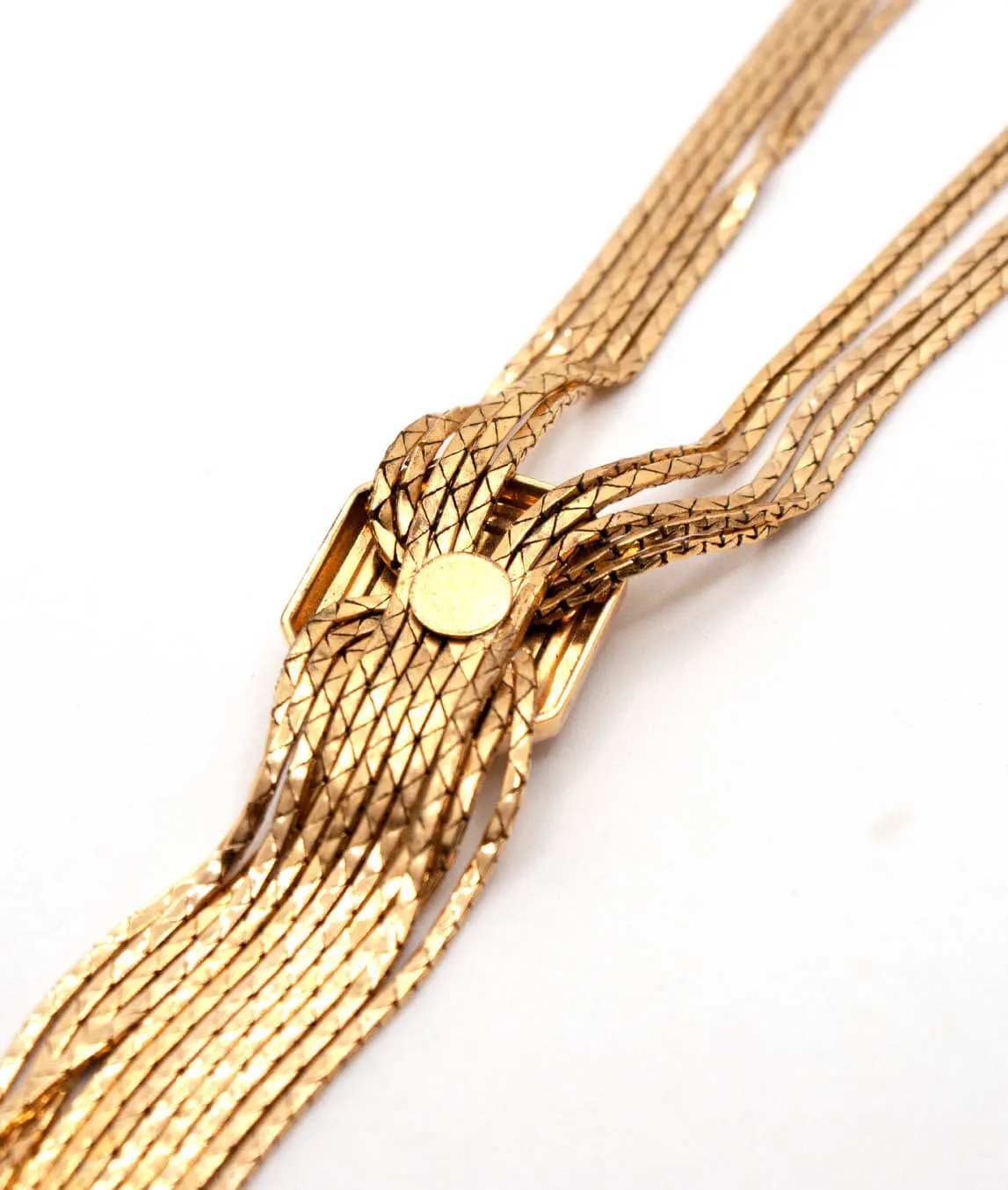 Christian Dior flat chain multi-strand necklace
