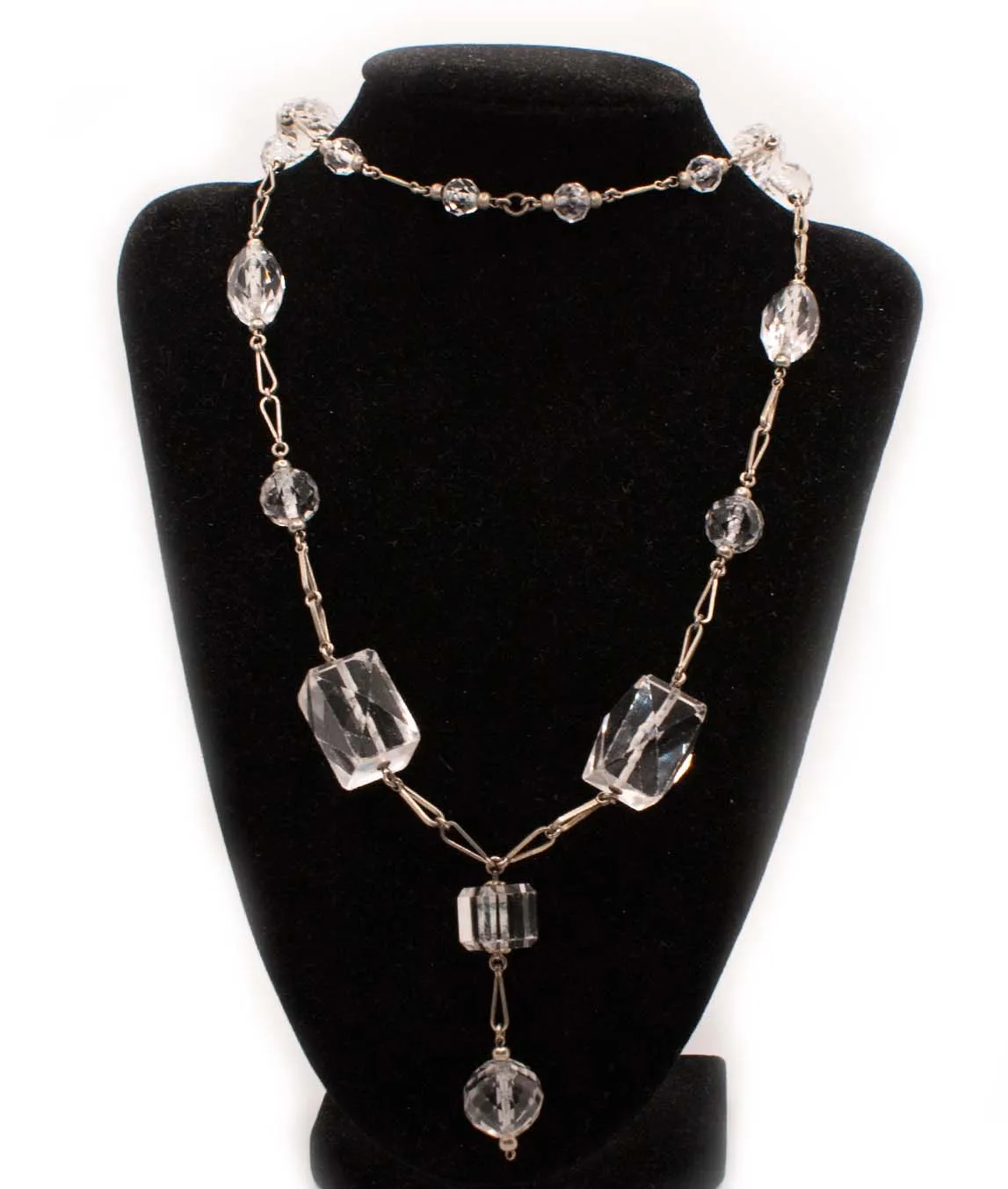 Arts and Crafts rock crystal beaded necklace