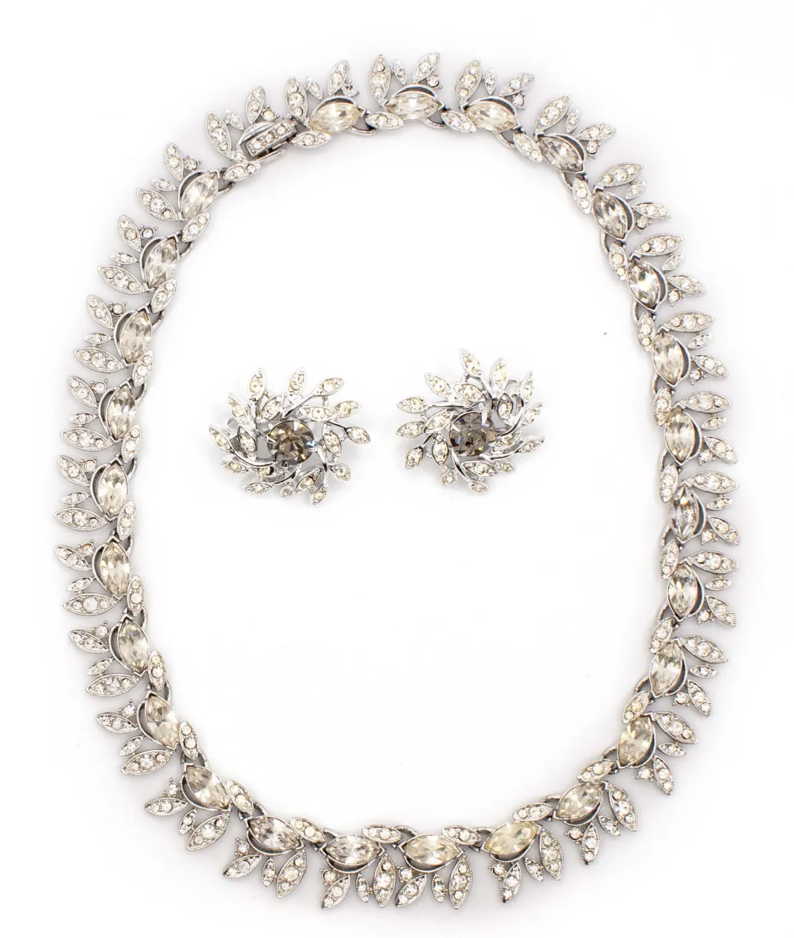 Weiss crystal set earrings and necklace