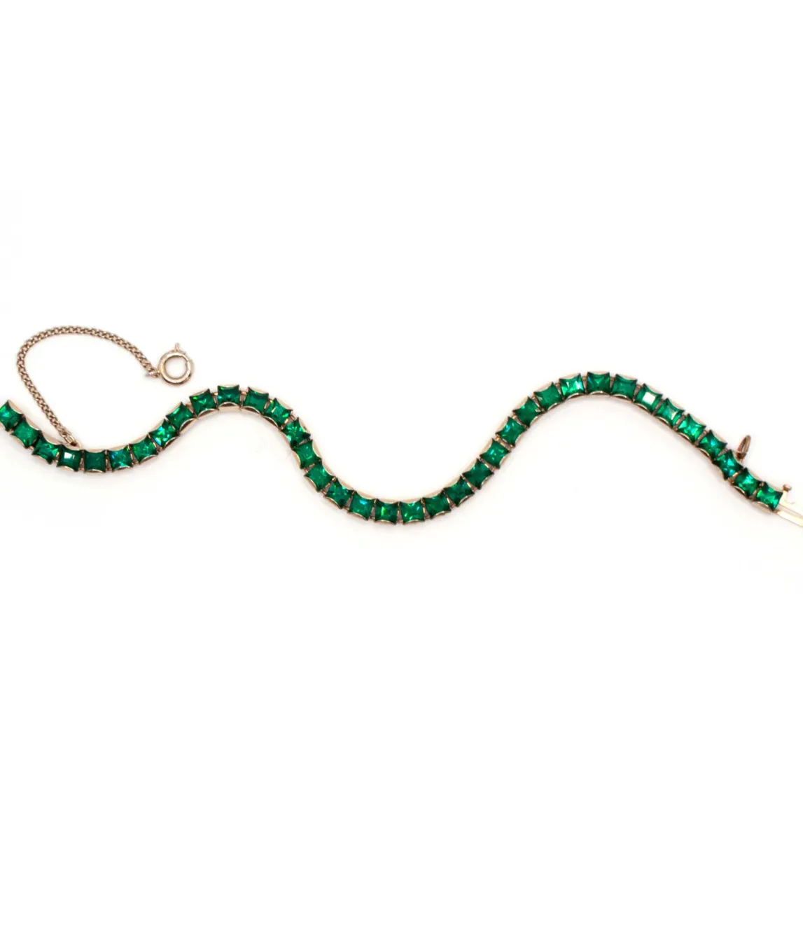Vintage Weiss emerald green tennis bracelet