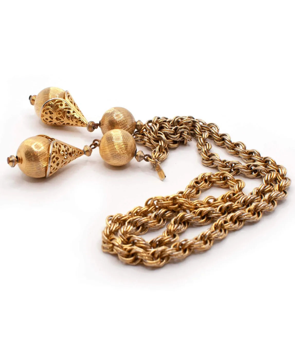 Monet 1960s Bolero Lariat Necklace Gadelles Vintage