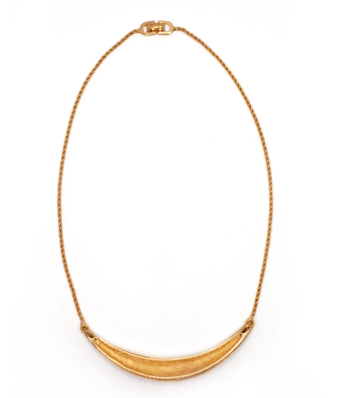 Back of gold-plated Christian Dior necklace vintage