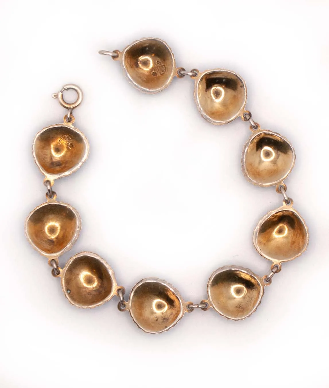 Back of Elvik & Co bracelet showing gilded silver finish