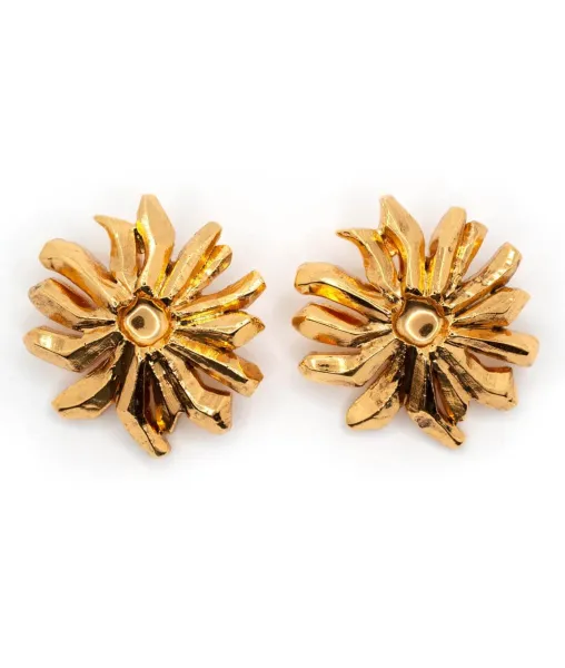 Christian Lacroix Huge Flower Earrings