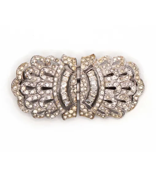 1930s Art Deco Double Dress Clip Brooch 'Alberta'