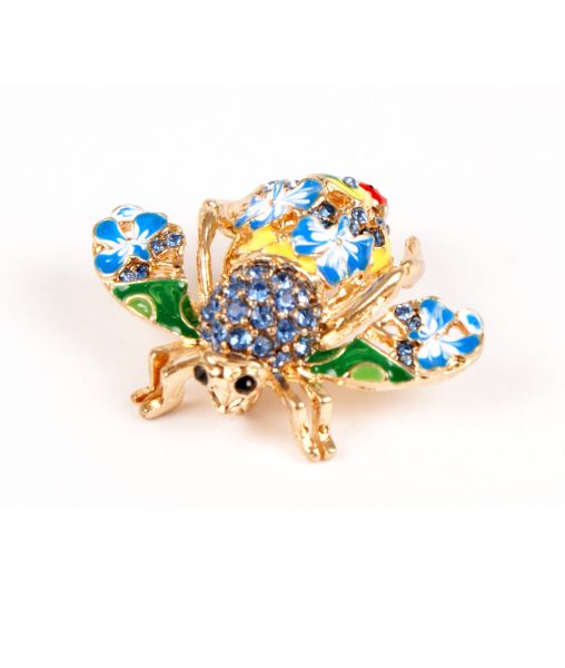 Joan Rivers Bee Brooch Blue