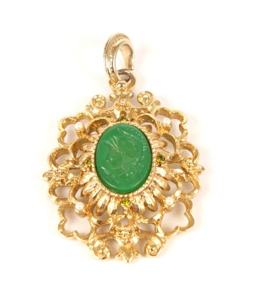 Kenneth Lane Ornate Pendant