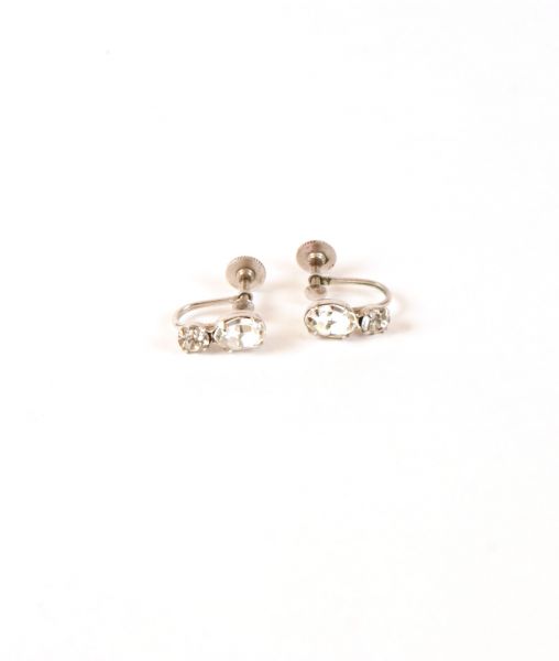 Sherman Screw Back Crystal Earrings