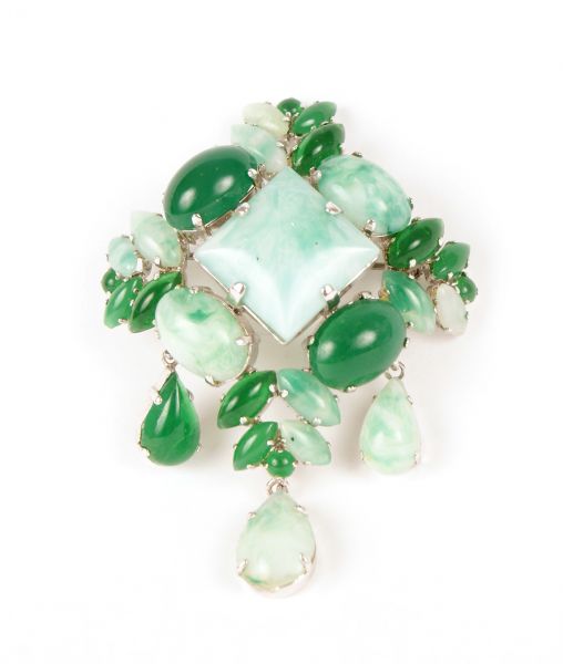 Christian Dior Green Brooch 1962