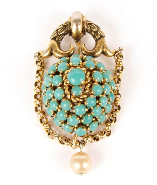 Dior Turquoise Brooch 1964