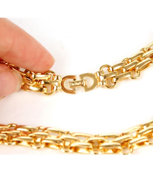 Vintage Dior Heavy Chain Necklace 