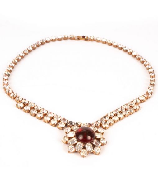 Vintage Schoffel Ruby Necklace