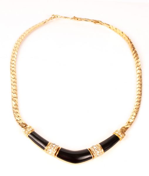 Vintage Christian Dior Black Necklace