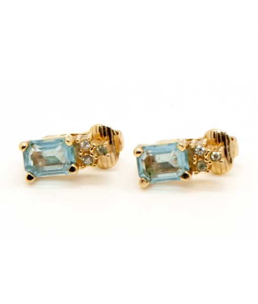 Vintage Christian Dior Aquamarine Earrings