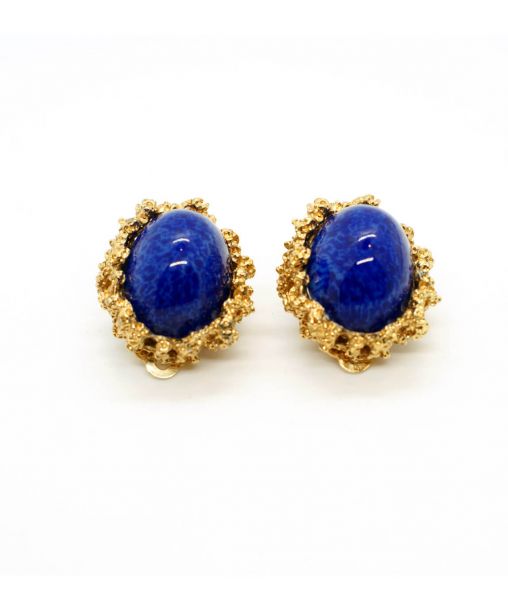 Vintage Panetta Lapis Lazuli Earrings