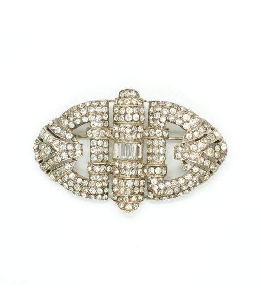 Art Deco French Paste Brooch
