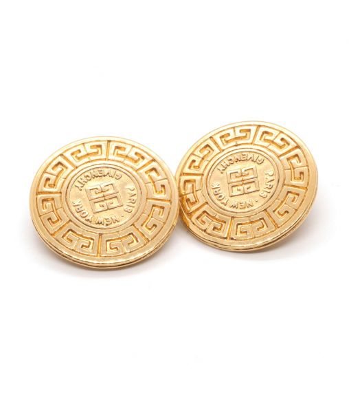 Vintage Givenchy Medallion Earrings
