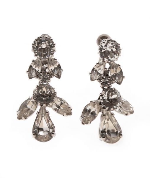 Vintage 1950s Crystal Earrings by Mitchel Maer