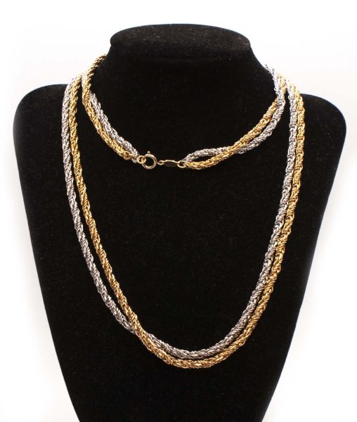 Vintage Gold and Silver Colour Rope Chain by Grossé 