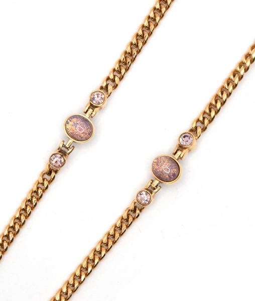 Givenchy Faux Opal Long Chain Vintage Necklace