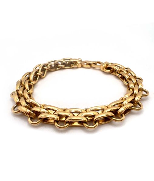 Vintage Christian Dior Gold Plated Fancy Link Bracelet